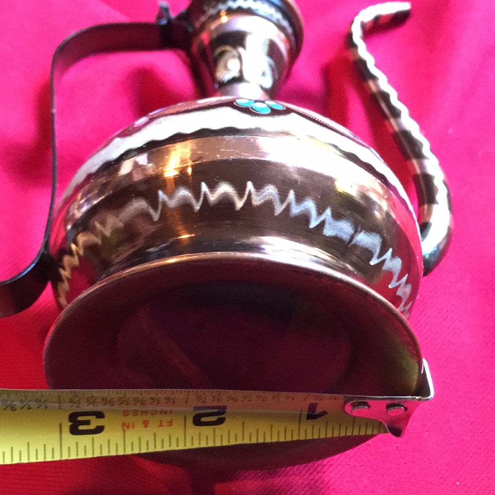 Hand Painted Copper pitcher - Picture 5 of 7